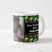 グアイ最高のパパガイアナ国旗パーソナライズされた写真 ジャンボコーヒーマグカップ (正面右)