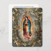グアカトリック葬儀記念聖式カードの私たちの女性 (正面/裏面)