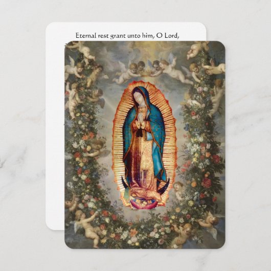 グアカトリック葬儀記念聖式カードの私たちの女性 (正面/裏面)