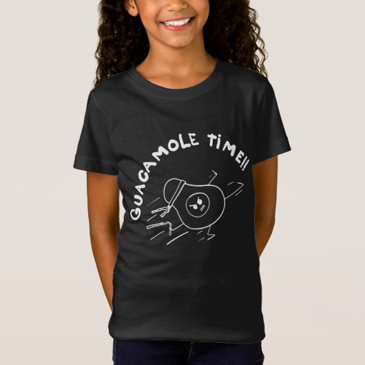 グアカモレタイムの白ライン Tシャツ (正面)