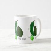 グアカモレファミリーミームウィズハラペーノアボカドライム コーヒーマグカップ (正面右)