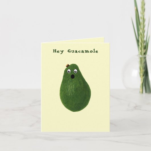 グアカモールアボカド妊娠のお知らせテンプレート カード (正面)