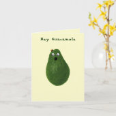 グアカモールアボカド妊娠のお知らせテンプレート カード (黄色い花)