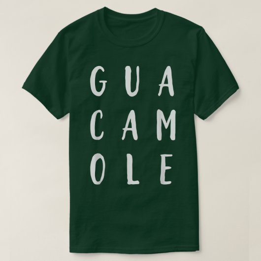 グアカモールタイポグラフィGuacはLifeAvocado Lover Tシャツ (デザイン正面)