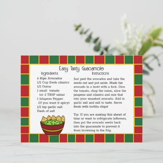 グアカモールレシピカード (スタンド正面)