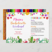 グアカモール・カクタス週末旅程招待状 招待状 (正面/裏面)