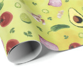 グアカモーレのレシピパターンギフト包むこと ラッピングペーパー (ロールコーナー)