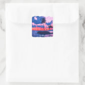 グアカラフルドループカリブのアイランドウォータカラー スクエアシール (バッグ)