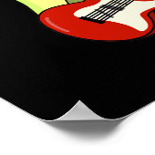 グアクとロッカー転がおもしろいアボカドプンダークBG ポスター (角)