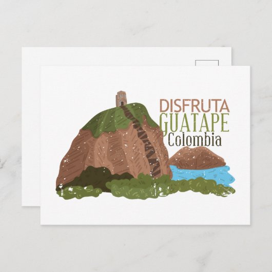 グアタペコロンビアElペニョールヴィンテージトラベル ポストカード (正面/裏面)