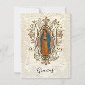 グアダスペインのルーペの葬儀に対して敬礼 サンキューカード (正面)