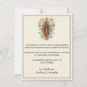 グアダスペインのルーペの葬儀に対して敬礼 サンキューカード (裏面)