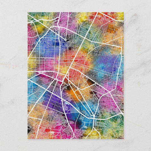 グアダラハラメキシコの地図 ポストカード (正面)