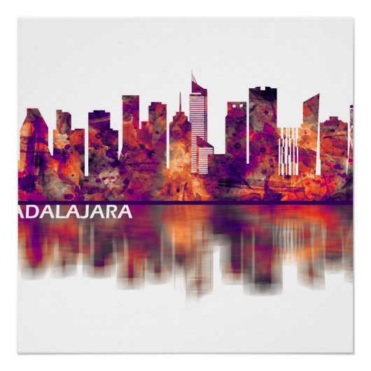 グアダラハラメキシコスカイライン ポスター (正面)