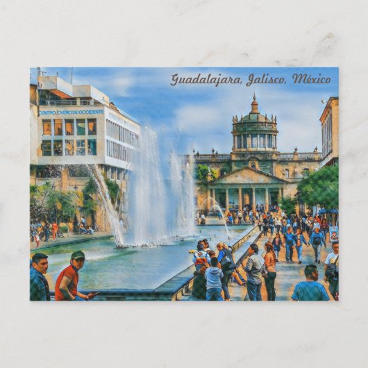 グアダラハラメキシコホスピシオカバニャスファインアート ポストカード (正面)