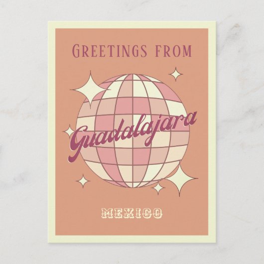 グアダラハラメキシコレトロヴィンテージパーティーポストカード ポストカード (正面)