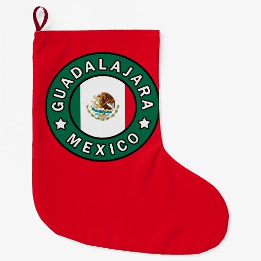 グアダラハラメキシコ ラージクリスマスストッキング (正面)