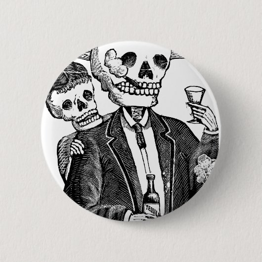 グアダラハラ、メキシコからのCalaveras 缶バッジ (正面)