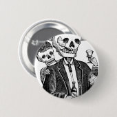 グアダラハラ、メキシコからのCalaveras 缶バッジ (正面&裏面)