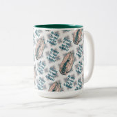 グアダルスペインのペの我々のヴァージンメアリーセピア ツートーンマグカップ (正面右)