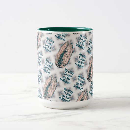 グアダルスペインのペの我々のヴァージンメアリーセピア ツートーンマグカップ (中央)