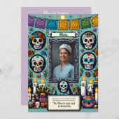 グアダルスペインのペの我々の祈りの言葉スカルインビタット 招待状 (正面/裏面)