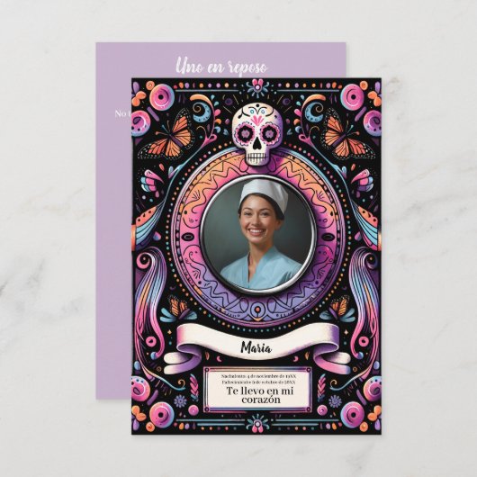 グアダルスペインのペの我々の祈りの言葉スカル (正面/裏面)