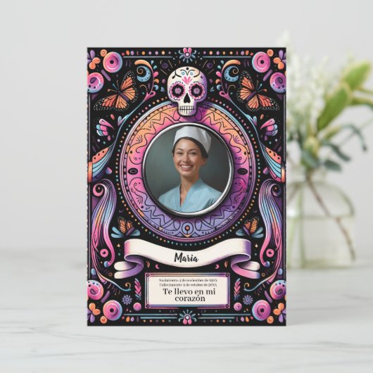 グアダルスペインのペの我々の祈りの言葉スカル 招待状 (スタンド正面)