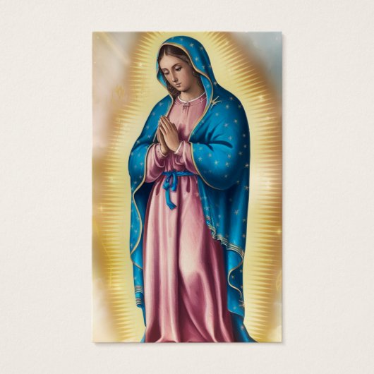 グアダルスペインのペの私たちの女性フォト祈りの言葉カード (正面)