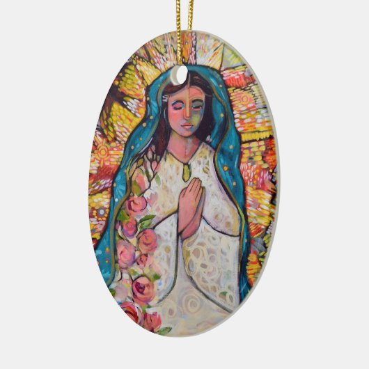 グアダルペのクリスマスのオーナメントのヴァージン セラミックオーナメント (左)