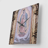 グアダルペのヴァージン スクエア壁時計 (傾斜)