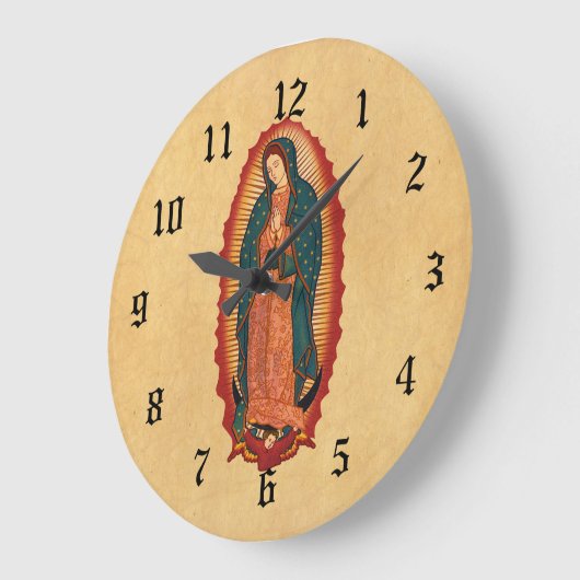 グアダルペのヴァージン ラージ壁時計 (傾斜)