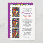 グアダルペの啓発のキンセアニェラのヴァージン 招待状 (正面/裏面)