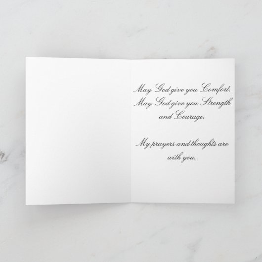 グアダルペの悔やみや弔慰の哀悼の言葉のヴァージン カード (内部)