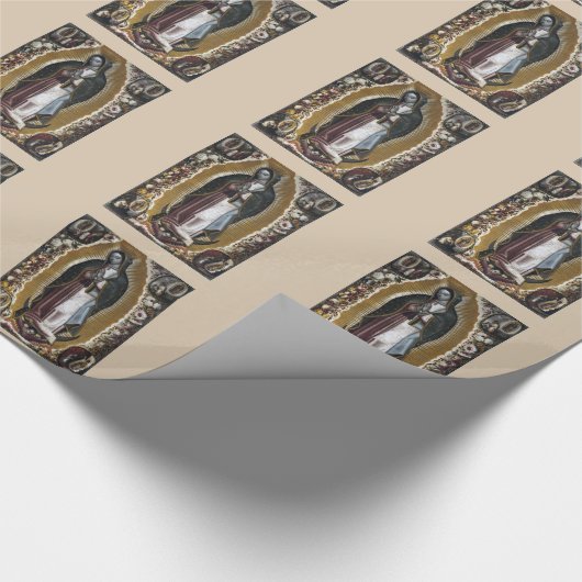 グアダルペの旧式な絵画のヴァージン ラッピングペーパー (角)