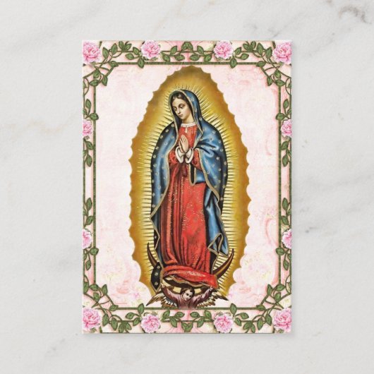 グアダルペの聖母の葬儀祈祷カード プレイスカード (正面)