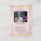 グアダルペの聖母記念祈祷カード プレイスカード (裏面)