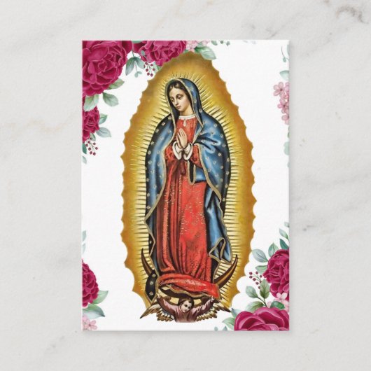 グアダルペの聖母記念追悼祈祷カード プレイスカード (正面)