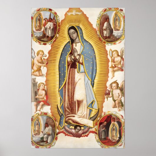 グアダルペの聖母 ポスター メキシコ カトリック アート (正面)