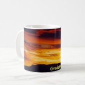 グアダルペ山の日没 コーヒーマグカップ (正面左)