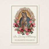 グアダループカトリックフローラ葬儀祈りの言葉カード (正面)