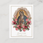 グアダループカトリック結婚式の引き出物神聖カード 名刺 (正面)
