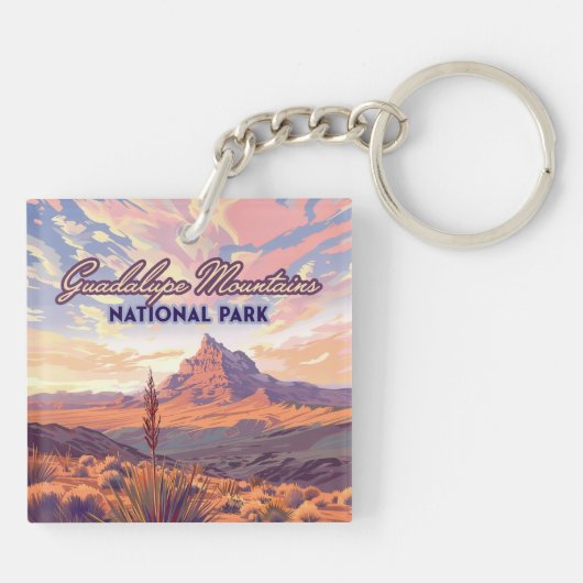 グアダループマウンテンズナショナルパークエルキャピタンテキサス州 キーホルダー (裏面)
