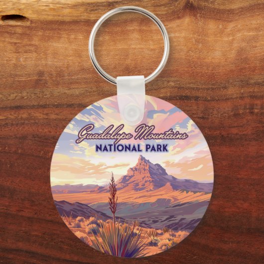 グアダループマウンテンズナショナルパークエルキャピタンテキサス州 キーホルダー (正面)