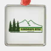 グアダループマウンテンズナショナルパークグリーンストライプ メタルオーナメント (正面)