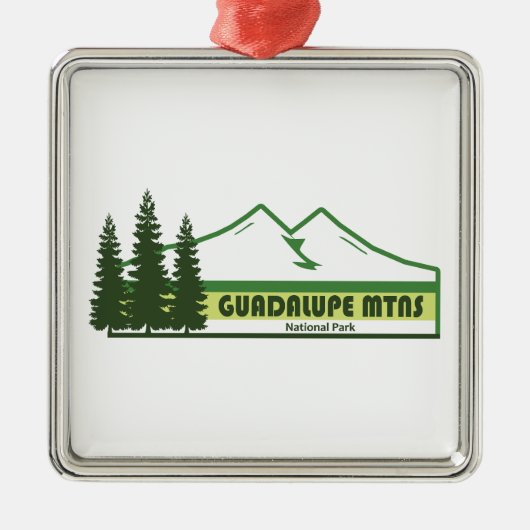 グアダループマウンテンズナショナルパークグリーンストライプ メタルオーナメント (正面)