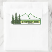 グアダループマウンテンズナショナルパークグリーンストライプ 長方形シール (バッグ)