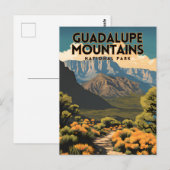 グアダループマウンテンズナショナルパークレトロトラベル ポストカード (正面/裏面)