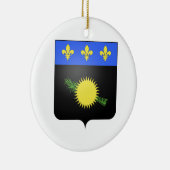 グアダループ(フランス)の紋章付き外衣 セラミックオーナメント (右)