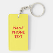 グアダルーペのヴァージン，追加文字, Keychain キーホルダー (裏面)